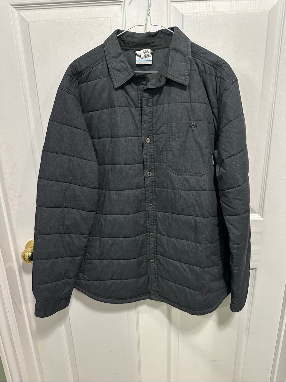 Columbia Men's Quilted Snap-Front Puffer Jacket - Black